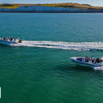 a small boat in a body of water