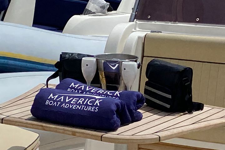 a group of luggage sitting on top of a suitcase