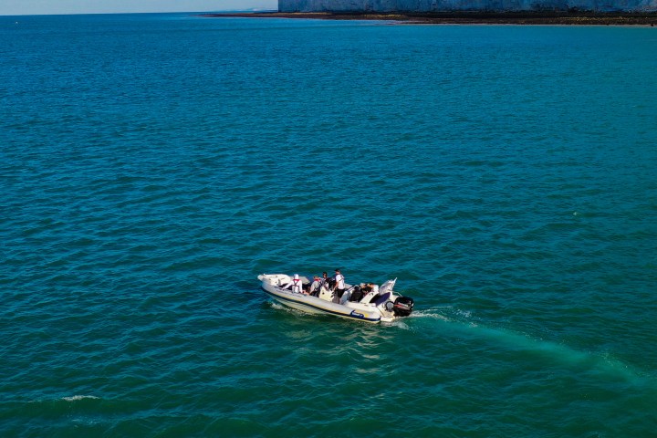 a boat on a body of water