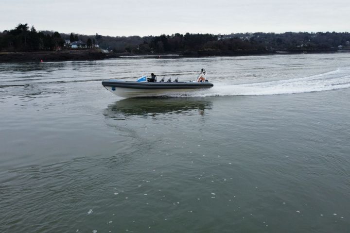 a small boat in a body of water